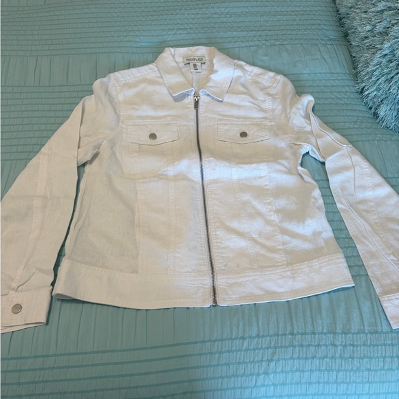 Rachel Zoe Jackets & Blazers - Rachel Zoe White Linen Jacket M